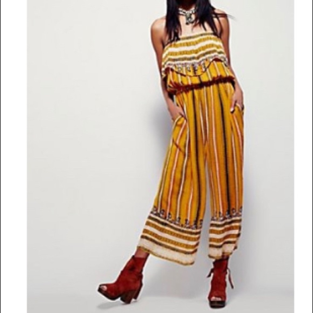 Free People Simone Ruffle Jumpsuit